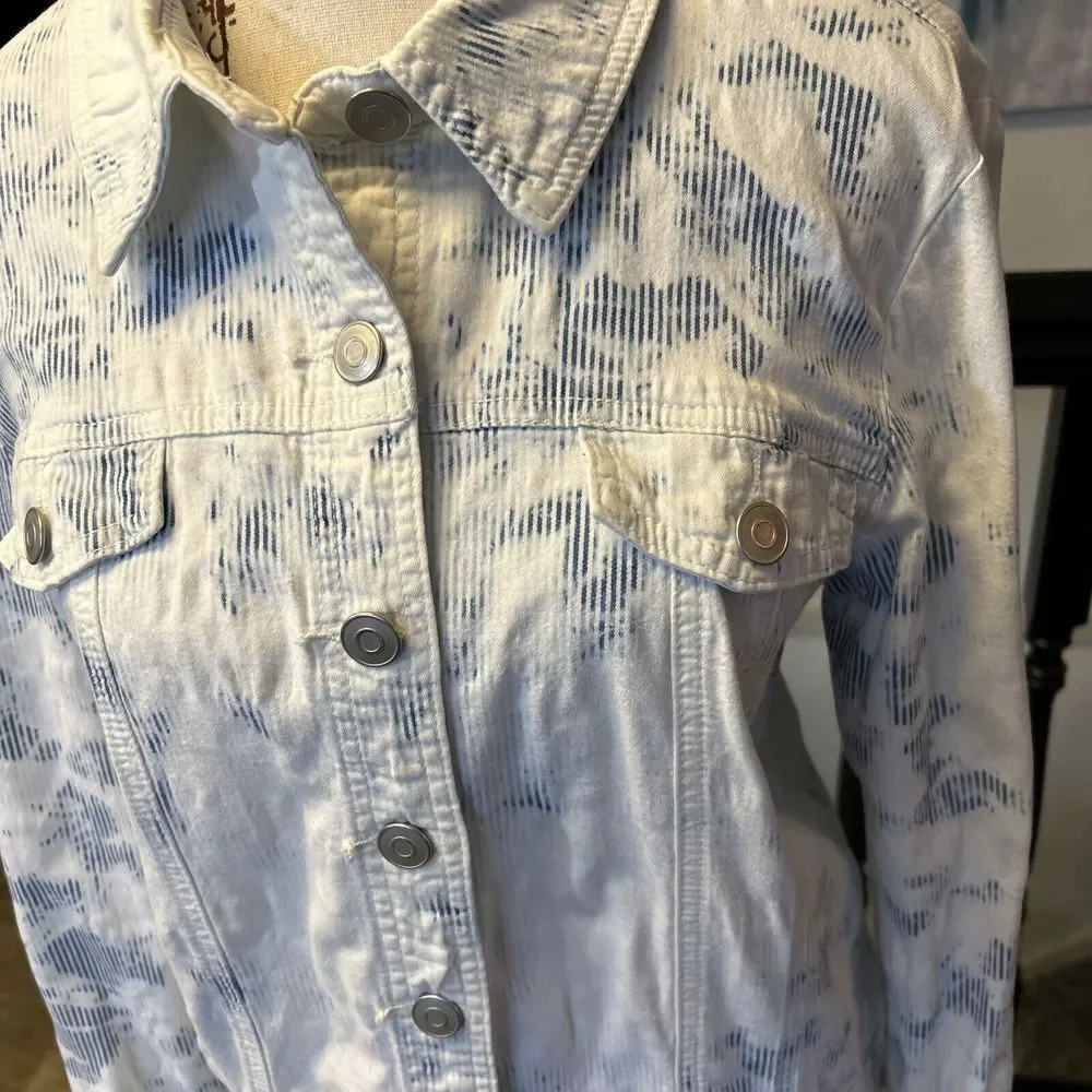 Tribal Jeans, Tie Dye Jean Jacket Med‎